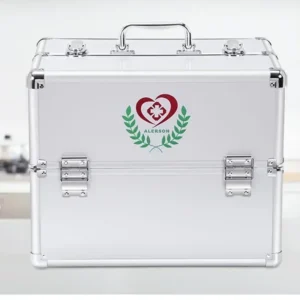 Desktop Electric Medicine Box Office Household Standing Aluminum Alloy Medical Box First Aid Kit Storage Box Family First Aid Ki